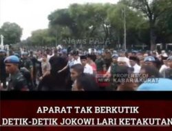 Video Detik-detik Jokowi Lari saat Demo Tolak Kenaikan BBM