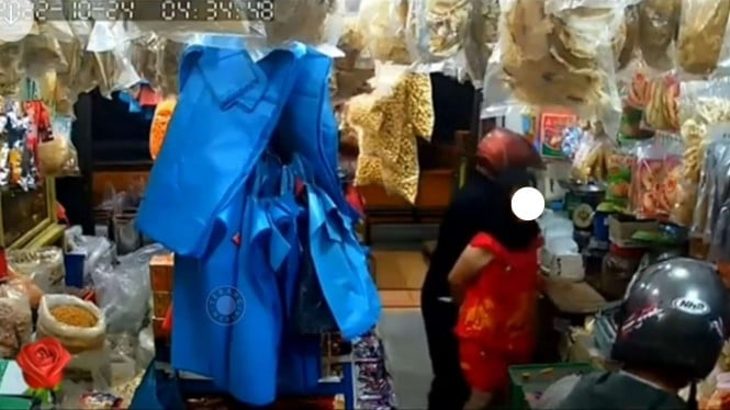 Wanita pemilik toko kelontong dipiting oleh pelaku perampokan