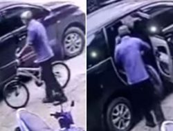 Viral Aksi Pencurian Sepeda Menggunakan Mobil di Masjid
