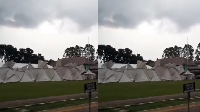 Viral Tenda KPK Diterjang Angin Kencang di Tangsel