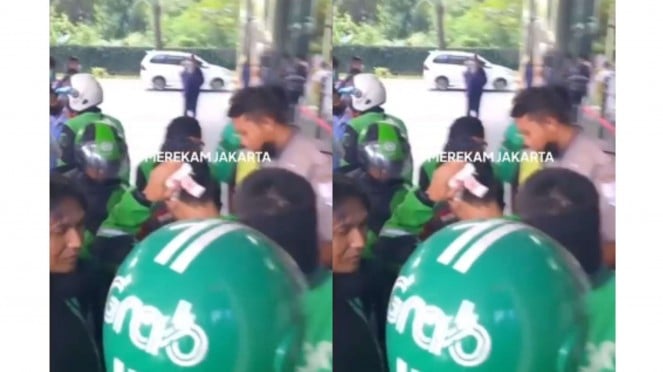 Driver ojol cekcok dengan satpam di Setiabudi sampai kepala bocor