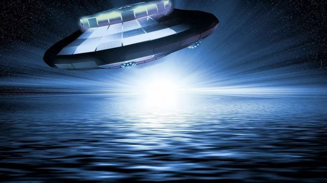 Ilustrasi benda asing tak dikenal atau UFO/UAP.