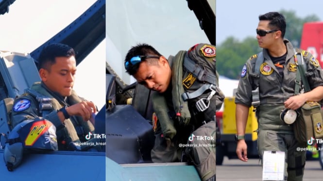 Tampang Prajut Ganteng Pilot Jet Tempur TNI di HUT TNI AU ke-77