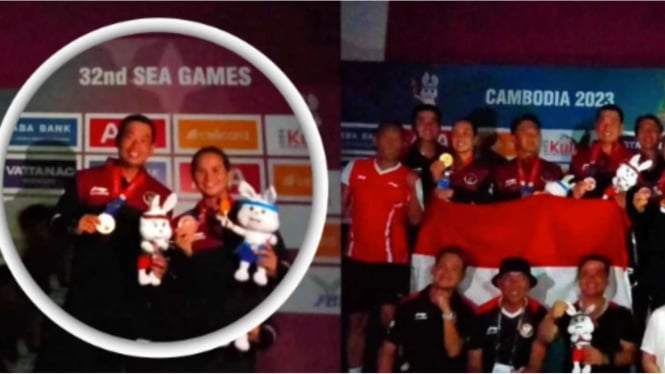 Penyerahan Piala Gelap Gulita di Sea Games Kamboja