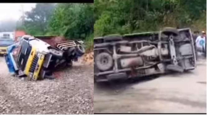 Kecelakaan mobil di tanjakan Batu Jomba, Sipirok, Tapsel, Sumut