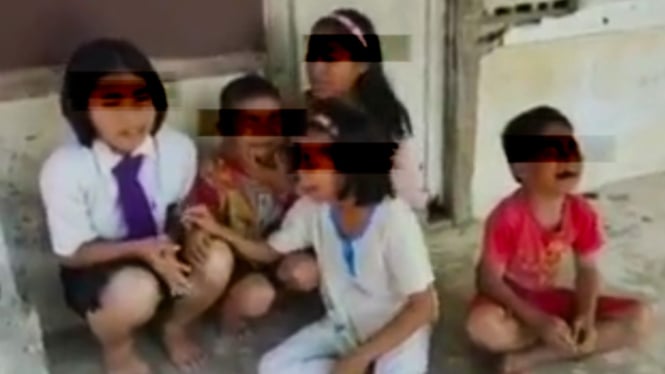 Lima anak yatim di Nias Selatan menangis ibunya ditahan kejaksaan
