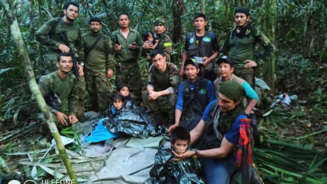 Militer Kolombia selamatkan 4 anak korban pesawat jatuh di Hutan Amazon