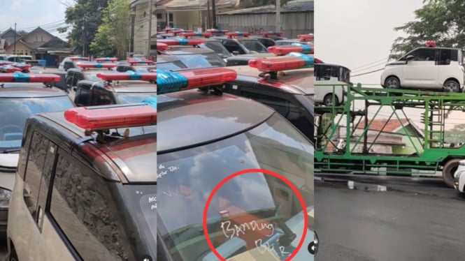 Puluhan mobil mirip Wuling Air EV untuk ambulans mangkrak, diduga di Bandung
